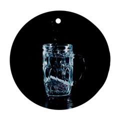 Glass Water Liquid Background Ornament (round)