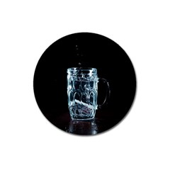 Glass Water Liquid Background Magnet 3  (round) by BangZart