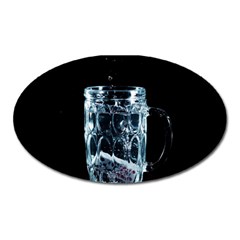 Glass Water Liquid Background Oval Magnet by BangZart