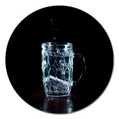 Glass Water Liquid Background Magnet 5  (round) by BangZart