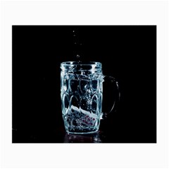 Glass Water Liquid Background Small Glasses Cloth (2-side) by BangZart