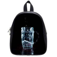 Glass Water Liquid Background School Bags (small)  by BangZart