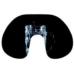 Glass Water Liquid Background Travel Neck Pillows by BangZart