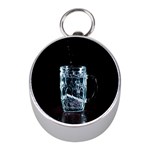 Glass Water Liquid Background Mini Silver Compasses Front