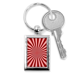 Sun Background Optics Channel Red Key Chains (rectangle)  by BangZart