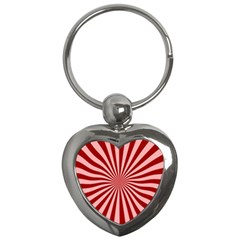 Sun Background Optics Channel Red Key Chains (heart)  by BangZart