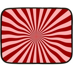 Sun Background Optics Channel Red Double Sided Fleece Blanket (mini)  by BangZart