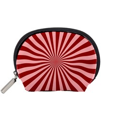 Sun Background Optics Channel Red Accessory Pouches (small)  by BangZart