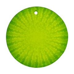 Radial Green Crystals Crystallize Ornament (round) by BangZart