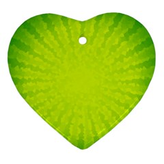 Radial Green Crystals Crystallize Ornament (heart)