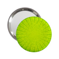 Radial Green Crystals Crystallize 2 25  Handbag Mirrors by BangZart