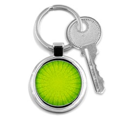 Radial Green Crystals Crystallize Key Chains (round)  by BangZart