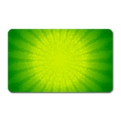 Radial Green Crystals Crystallize Magnet (rectangular) by BangZart