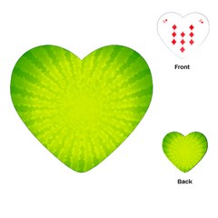 Radial Green Crystals Crystallize Playing Cards (heart)  by BangZart