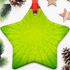 Radial Green Crystals Crystallize Star Ornament (two Sides) by BangZart