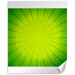 Radial Green Crystals Crystallize Canvas 16  X 20   by BangZart