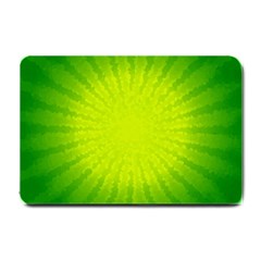 Radial Green Crystals Crystallize Small Doormat  by BangZart