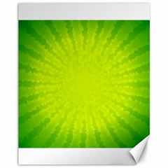 Radial Green Crystals Crystallize Canvas 11  X 14   by BangZart