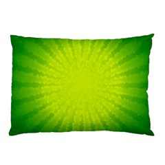 Radial Green Crystals Crystallize Pillow Case by BangZart