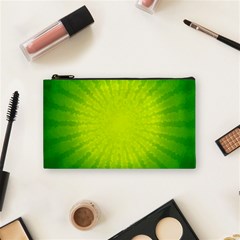 Radial Green Crystals Crystallize Cosmetic Bag (small)  by BangZart