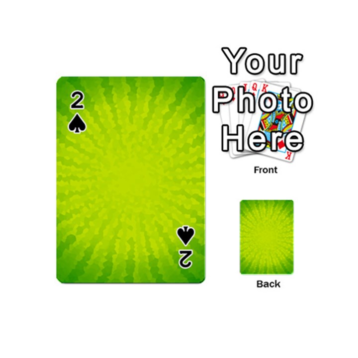 Radial Green Crystals Crystallize Playing Cards 54 (Mini) 