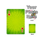 Radial Green Crystals Crystallize Playing Cards 54 (Mini)  Front - Heart3