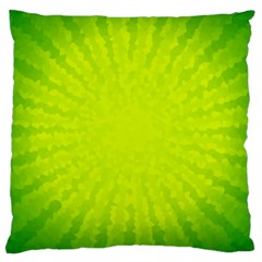 Radial Green Crystals Crystallize Large Cushion Case (one Side) by BangZart