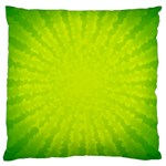 Radial Green Crystals Crystallize Large Cushion Case (Two Sides) Back