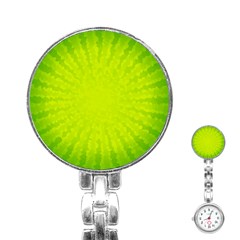 Radial Green Crystals Crystallize Stainless Steel Nurses Watch by BangZart