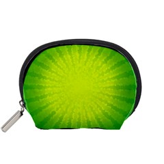 Radial Green Crystals Crystallize Accessory Pouches (small)  by BangZart