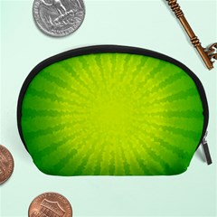 Radial Green Crystals Crystallize Accessory Pouches (large)  by BangZart