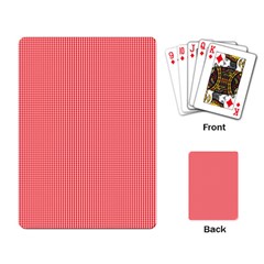 Christmas Red Velvet Mini Gingham Check Plaid Playing Card