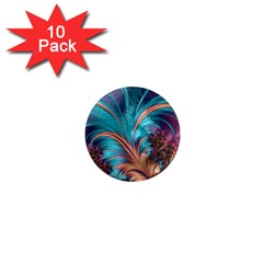 Feather Fractal Artistic Design 1  Mini Magnet (10 Pack)  by BangZart