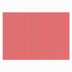 Christmas Red Velvet Mini Gingham Check Plaid Large Glasses Cloth (2-side)