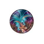 Feather Fractal Artistic Design Hat Clip Ball Marker (10 pack) Front