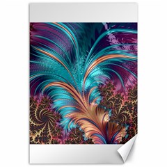 Feather Fractal Artistic Design Canvas 24  X 36  by BangZart