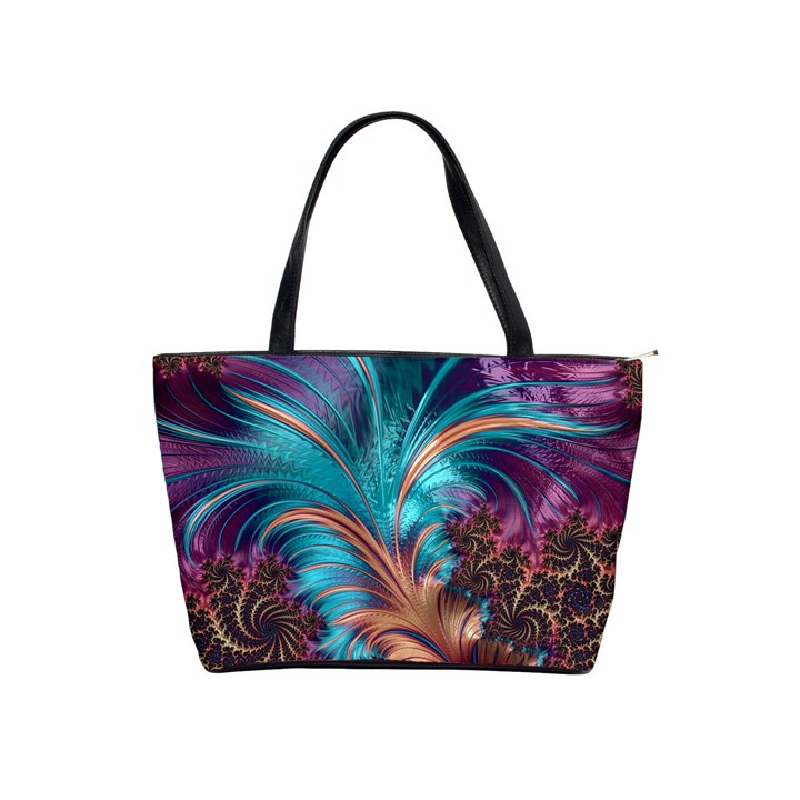 Feather Fractal Artistic Design Shoulder Handbags