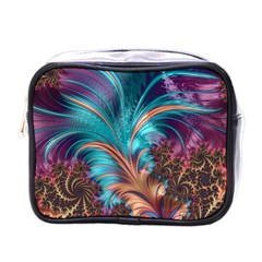 Feather Fractal Artistic Design Mini Toiletries Bags by BangZart