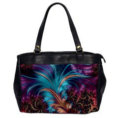 Feather Fractal Artistic Design Office Handbags by BangZart