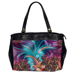 Feather Fractal Artistic Design Office Handbags (2 Sides)  by BangZart