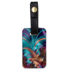 Feather Fractal Artistic Design Luggage Tags (one Side)  by BangZart