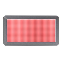 Christmas Red Velvet Mini Gingham Check Plaid Memory Card Reader (mini)