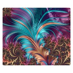 Feather Fractal Artistic Design Double Sided Flano Blanket (small)  by BangZart