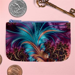 Feather Fractal Artistic Design Large Coin Purse