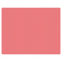 Christmas Red Velvet Mini Gingham Check Plaid Double Sided Flano Blanket (medium) 