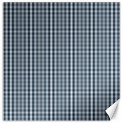 Silent Night Blue Mini Gingham Check Plaid Canvas 20  X 20  