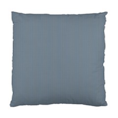 Silent Night Blue Mini Gingham Check Plaid Standard Cushion Case (one Side)