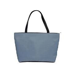 Silent Night Blue Mini Gingham Check Plaid Shoulder Handbags