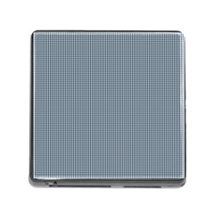 Silent Night Blue Mini Gingham Check Plaid Memory Card Reader (square)