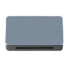 Silent Night Blue Mini Gingham Check Plaid Memory Card Reader With Cf by PodArtist